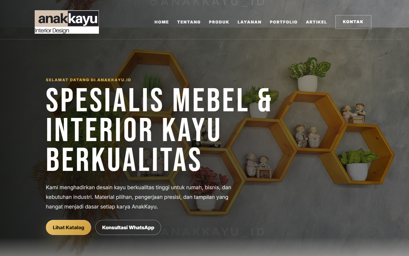 AnakKayu Website Preview