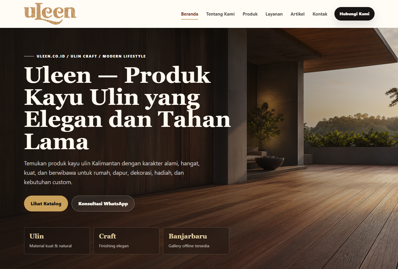 Uleen Website Preview